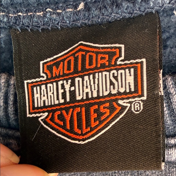 Harley-Davidson Blue Marbling Crew Neck Sweater - Picture 7 of 10